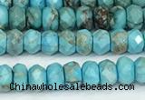 CDE1395 15.5 inches 2.5*4mm faceted rondelle sea sediment jasper beads