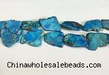 CDE1435 25*35mm - 35*45mm freefrom sea sediment jasper slab beads