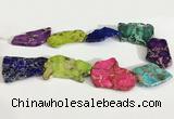 CDE1438 25*35mm - 35*45mm freefrom sea sediment jasper slab beads