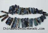 CDE1503 Top drilled 8*20mm - 10*55mm sticks sea sediment jasper beads