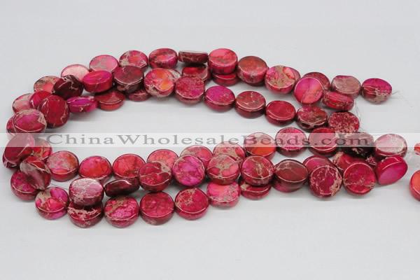 CDE17 15.5 inches 16mm coin dyed sea sediment jasper beads