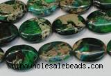 CDE181 15.5 inches 12*16mm oval dyed sea sediment jasper beads