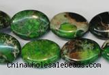 CDE183 15.5 inches 15*20mm oval dyed sea sediment jasper beads