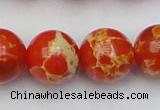 CDE2009 15.5 inches 22mm round dyed sea sediment jasper beads