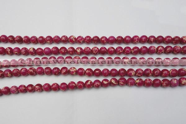 CDE2034 15.5 inches 6mm round dyed sea sediment jasper beads