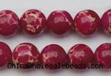 CDE2037 15.5 inches 12mm round dyed sea sediment jasper beads