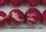 CDE2042 15.5 inches 22mm round dyed sea sediment jasper beads