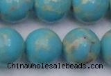 CDE2064 15.5 inches 22mm round dyed sea sediment jasper beads