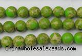 CDE2066 15.5 inches 4mm round dyed sea sediment jasper beads