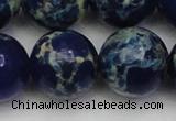 CDE2098 15.5 inches 24mm round dyed sea sediment jasper beads