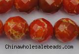 CDE2107 15.5 inches 20mm faceted round dyed sea sediment jasper beads