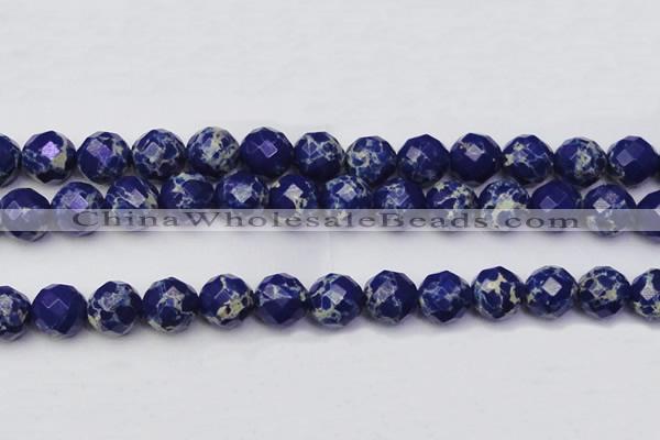 CDE2219 15.5 inches 24mm faceted round dyed sea sediment jasper beads