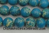 CDE2233 15.5 inches 8mm round dyed sea sediment jasper beads