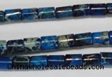 CDE227 15.5 inches 6*8mm tube dyed sea sediment jasper beads