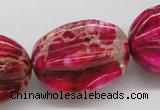 CDE23 15.5 inches 15*20mm star fruit shaped dyed sea sediment jasper beads