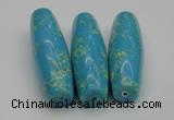 CDE2302 17*55mm rice sea sediment jasper beads wholesale