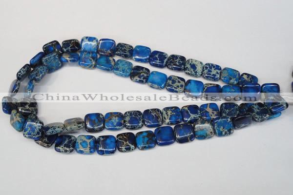 CDE238 15.5 inches 14*14mm square dyed sea sediment jasper beads
