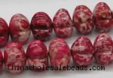 CDE24 15.5 inches 10*14mm pumpkin dyed sea sediment jasper beads