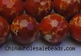 CDE2503 15.5 inches 20mm faceted round dyed sea sediment jasper beads