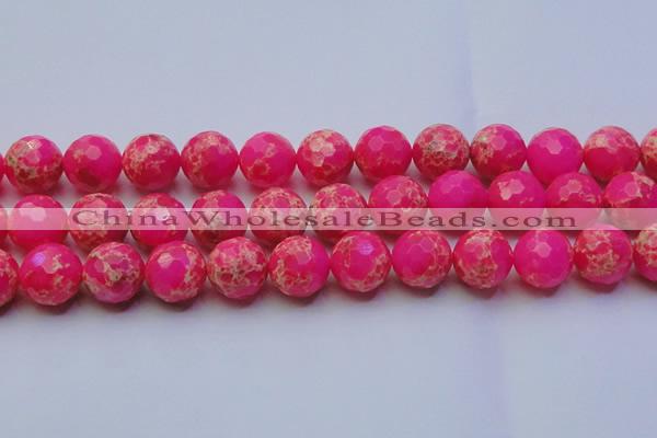 CDE2510 15.5 inches 20mm faceted round dyed sea sediment jasper beads