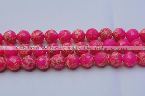 CDE2511 15.5 inches 22mm faceted round dyed sea sediment jasper beads