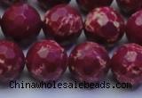 CDE2521 15.5 inches 14mm faceted round dyed sea sediment jasper beads