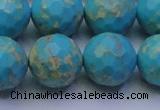 CDE2544 15.5 inches 18mm faceted round dyed sea sediment jasper beads
