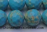 CDE2545 15.5 inches 20mm faceted round dyed sea sediment jasper beads