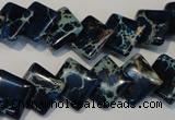 CDE255 15.5 inches 12*12mm diamond dyed sea sediment jasper beads