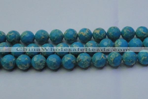 CDE2553 15.5 inches 22mm faceted round dyed sea sediment jasper beads