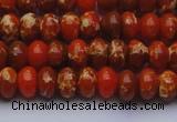 CDE2602 15.5 inches 8*12mm rondelle dyed sea sediment jasper beads