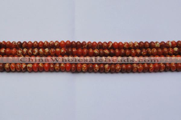 CDE2602 15.5 inches 8*12mm rondelle dyed sea sediment jasper beads