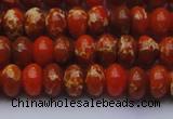 CDE2603 15.5 inches 10*14mm rondelle dyed sea sediment jasper beads