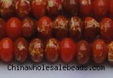 CDE2605 15.5 inches 13*18mm rondelle dyed sea sediment jasper beads