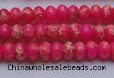 CDE2608 15.5 inches 5*8mm rondelle dyed sea sediment jasper beads