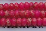 CDE2609 15.5 inches 7*10mm rondelle dyed sea sediment jasper beads