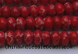 CDE2618 15.5 inches 8*12mm rondelle dyed sea sediment jasper beads