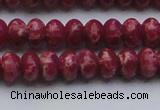 CDE2626 15.5 inches 8*12mm rondelle dyed sea sediment jasper beads