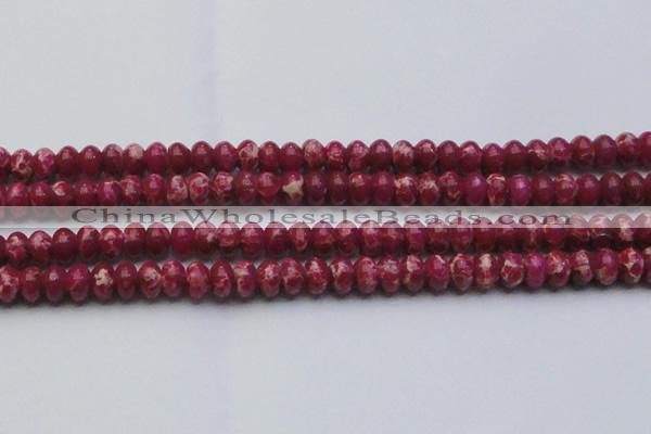 CDE2628 15.5 inches 12*16mm rondelle dyed sea sediment jasper beads