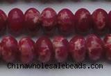 CDE2630 15.5 inches 15*20mm rondelle dyed sea sediment jasper beads