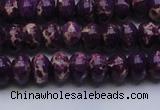 CDE2634 15.5 inches 8*12mm rondelle dyed sea sediment jasper beads