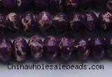 CDE2636 15.5 inches 12*16mm rondelle dyed sea sediment jasper beads