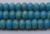 CDE2649 15.5 inches 7*10mm rondelle dyed sea sediment jasper beads