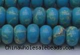 CDE2652 15.5 inches 12*16mm rondelle dyed sea sediment jasper beads