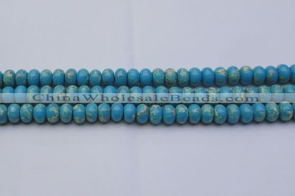 CDE2652 15.5 inches 12*16mm rondelle dyed sea sediment jasper beads