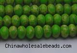 CDE2656 15.5 inches 5*8mm rondelle dyed sea sediment jasper beads
