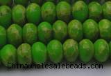 CDE2659 15.5 inches 10*14mm rondelle dyed sea sediment jasper beads