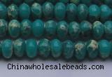 CDE2665 15.5 inches 7*10mm rondelle dyed sea sediment jasper beads