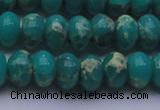 CDE2670 15.5 inches 15*20mm rondelle dyed sea sediment jasper beads