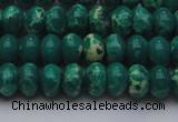 CDE2675 15.5 inches 10*14mm rondelle dyed sea sediment jasper beads